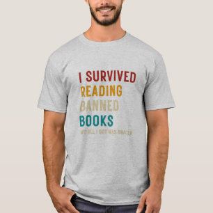 T-shirt J'Ai Survécu À La Lecture Interdite Livres Lover L