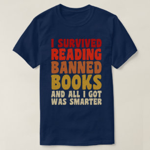 T-shirt J'Ai Survécu À La Lecture Interdits Livres Drôle C