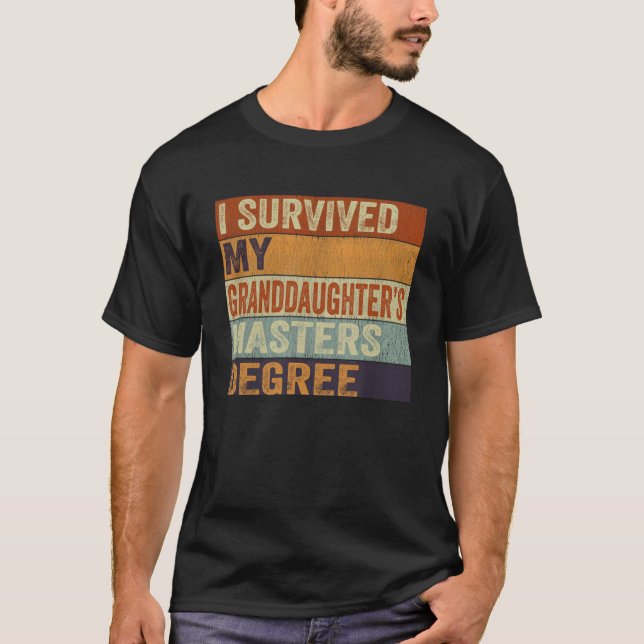 T-shirt J'ai survécu à la maîtrise de ma petite-fille Grad (Devant)