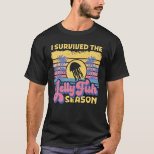T-shirt J'Ai Survécu À La Plage De La Saison De JellyFish
