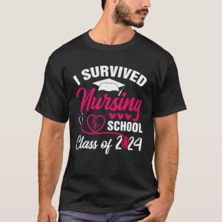 T-shirt J'ai survécu à la remise des diplômes de l'école d