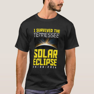 T-shirt J'Ai Survécu À L'Éclipse Solaire Du Tennessee Le 8