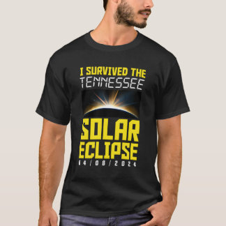 T-shirt J'Ai Survécu À L'Éclipse Solaire Du Tennessee Le 8