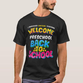 T-shirt J'Ai Survécu À L'Enseignement Virtuel De Retour À 