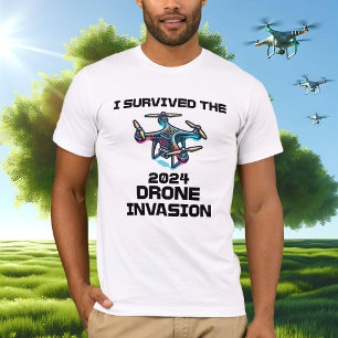 T-shirt J'ai survécu à l'invasion de drones en 2024