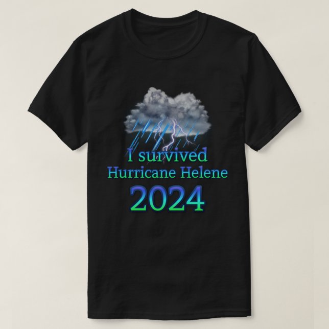 T-shirt J'ai survécu à l'ouragan Helene 2024 (Design devant)