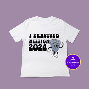 T-shirt J'ai survécu à l'ouragan Milton Style Rétro 2024