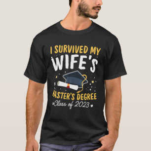 T-shirt J'ai survécu à ma femme Maîtrise Happy Senior
