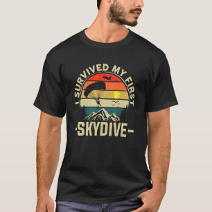 T-shirt J'ai survécu à mon premier saut en parachute