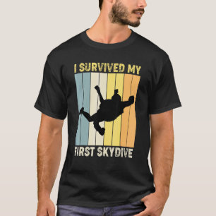 T-shirt J'ai survécu à mon premier saut en parachute Parac