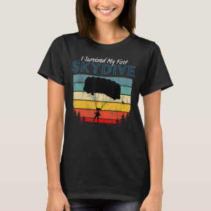 T-shirt J'Ai Survécu À Mon Premier Skydive Skydiving Vinta