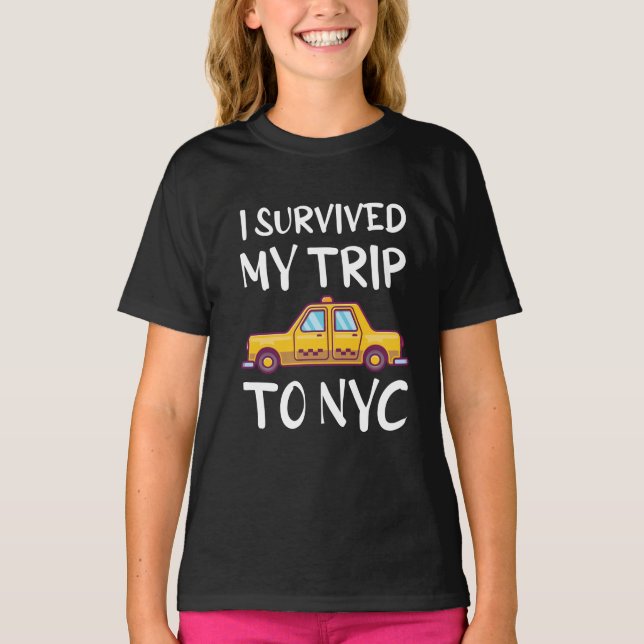 T-shirt J'Ai Survécu À Mon Voyage À New York (Devant)