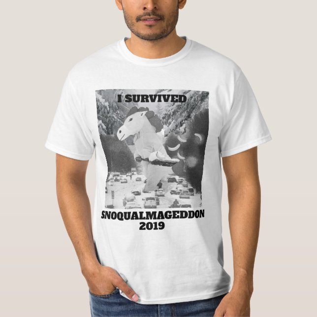 T-shirt J'ai survécu à Snoqualmageddon (Devant)