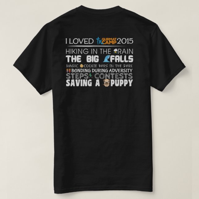 T-shirt J'ai survécu à TNCamp2015 (la chemise foncée) (Design dos)