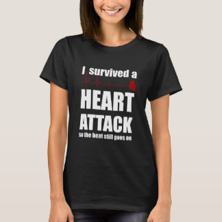 T-shirt J'Ai Survécu À Une Attaque Cardiaque