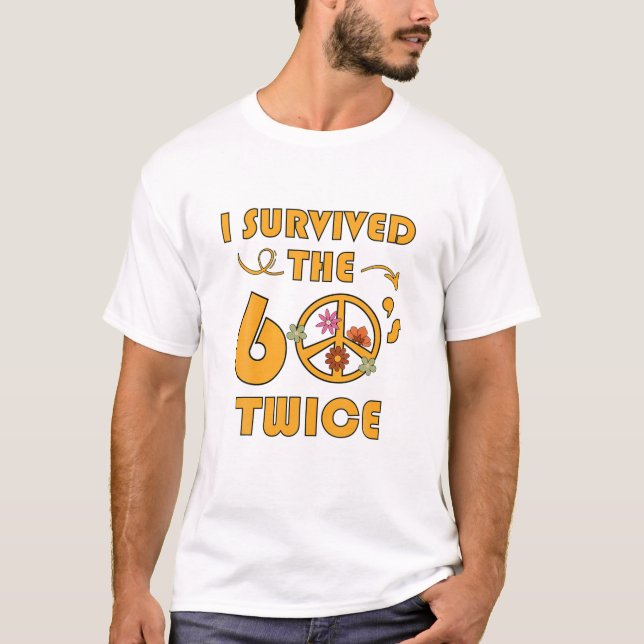 T-shirt J'Ai Survécu Au Bi Classique Des Années 60, Deux F (Devant)