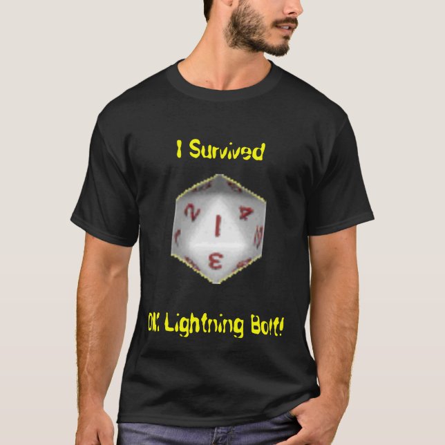 T-shirt J'ai survécu au boulon de foudre de DM ! (Devant)