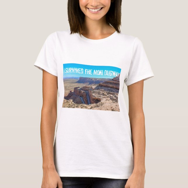 T-shirt J'ai survécu au Moki Dugway (Devant)