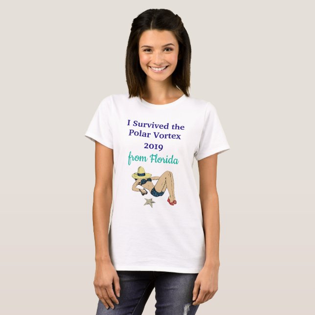 T-shirt J'ai survécu au tourbillon polaire, de l'Humour de (Devant entier)
