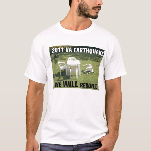 T-shirt J'ai survécu au tremblement de terre 2011 dans (Devant)