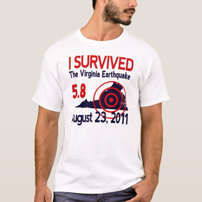 T-shirt J'ai survécu au tremblement de terre de la (Devant)