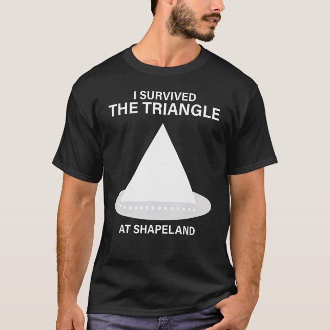 T-shirt J'Ai Survécu Au Triangle De Shapeland (Devant)