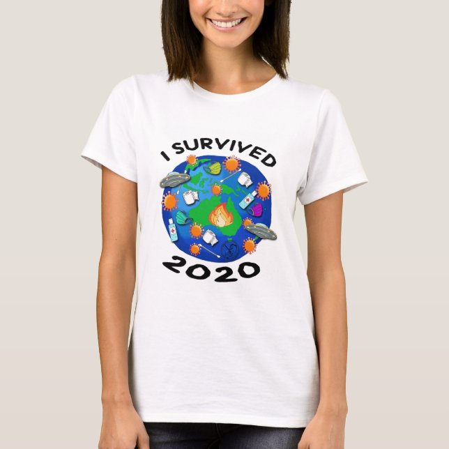 T-shirt J'ai survécu en 2020 (Devant)
