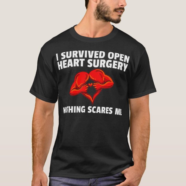 T-shirt J'ai survécu Open Heart Chirurgie Survivor Don Byp (Devant)