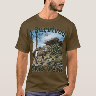 T-shirt J'ai survécu Pikes Peak Bighorn Sheep