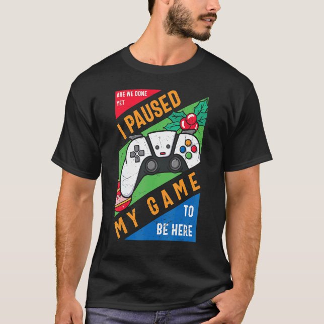 T-shirt J'ai suspendu mon jeu d'être ici graphique Sarcast (Devant)