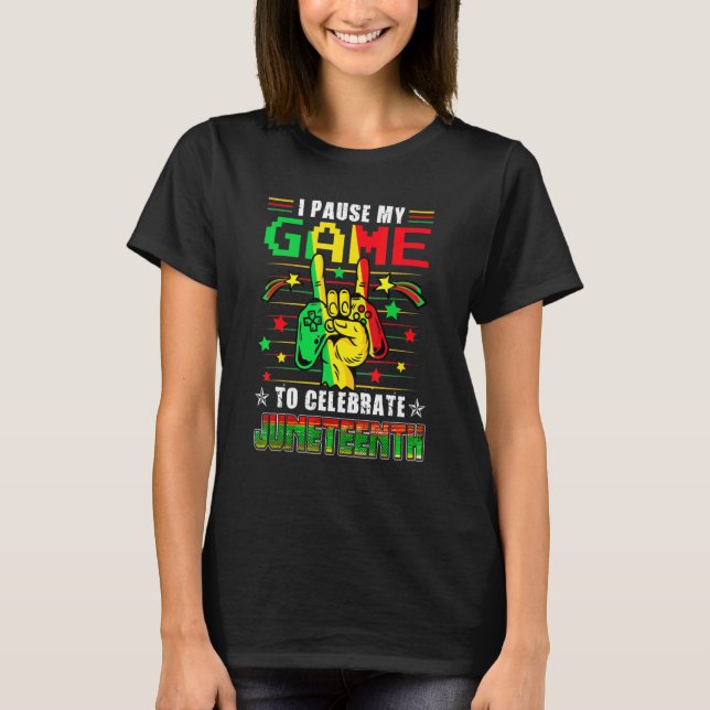 T-shirt J'Ai Suspendu Mon Jeu Pour Célébrer Le Jumeau Noir (Devant)