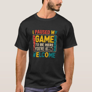 T-shirt J'ai suspendu mon jeu pour être ici Ado Garçon pré
