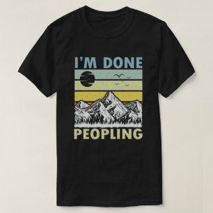 T-shirt J'ai terminé de peaufiner Vintage Sunset Mountain