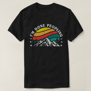 T-shirt J'ai terminé de peaufiner Vintage Sunset Mountain