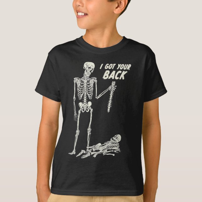 T-shirt J'Ai Ton Ck Halloween Skeleton Skull Sarcastique (Devant)