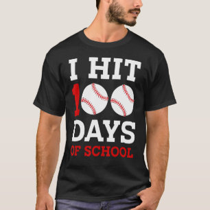T-shirt J'Ai Touché 100 Jours De Baseball Scolaire 100E Jo