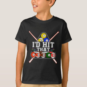 T-shirt J'Ai Touché Ce Joueur Billard Snooker 8 Ball G