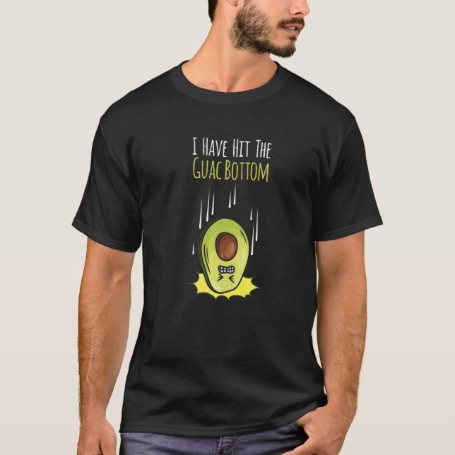 T-shirt J'Ai Touché Le Bas Du Guac I Vegetariens I Avocado (Devant)