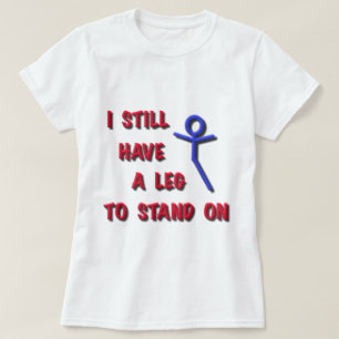 T-shirt J'ai toujours une jambe à tenir dessus, rouge,