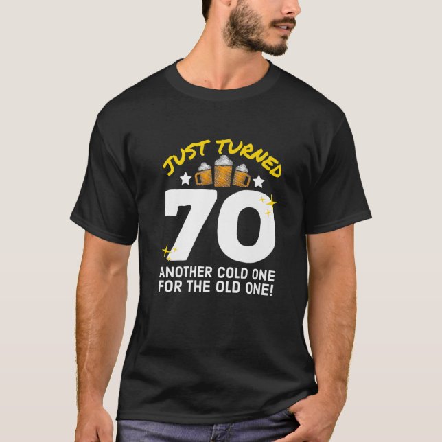 T-shirt J'Ai Tourné 70 Froid Un Pour L'Ancien 70E Naissanc (Devant)