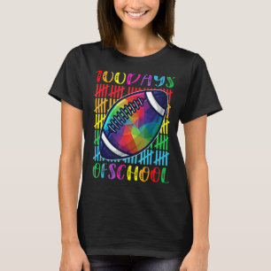 T-shirt J'Ai Traqué Les 100 Jours De Football Scolaire Pou