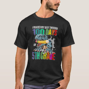 T-shirt J'Ai Traversé Mon Chemin Pendant 100 Jours De Dino