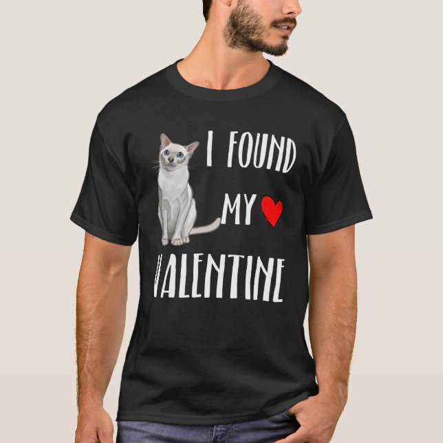 T-shirt J'Ai Trouvé Mon Chat Tonkinese Pour La Saint-Valen (Devant)