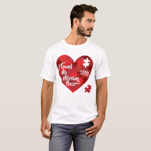 T-shirt J'ai trouvé mon morceau absent - coeur de puzzle