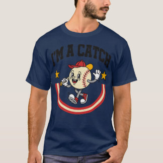 T-shirt J'Ai Un Catch Drôle Vintage toon Baseball