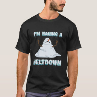 T-shirt J'ai un Drôle Drôle de Melting Snowman Christ