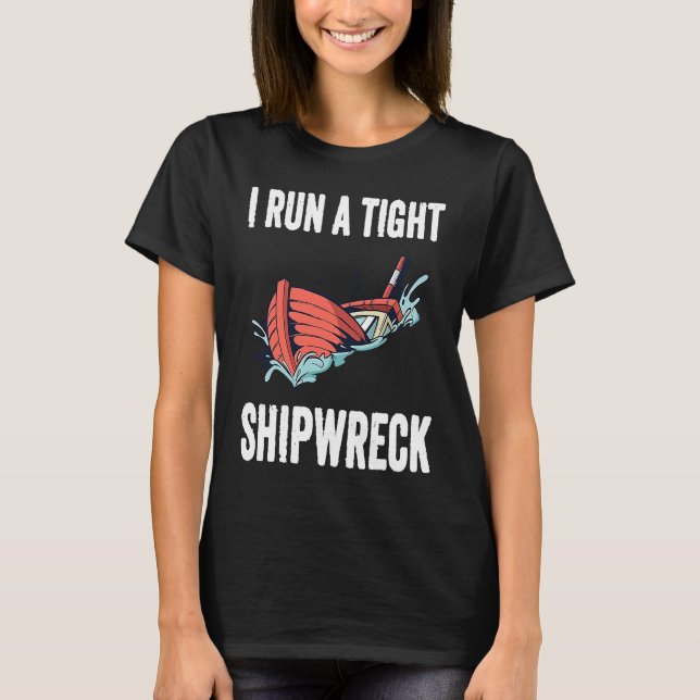 T-shirt J'ai un naufrage étroit Parenting Sinking Boat (Devant)