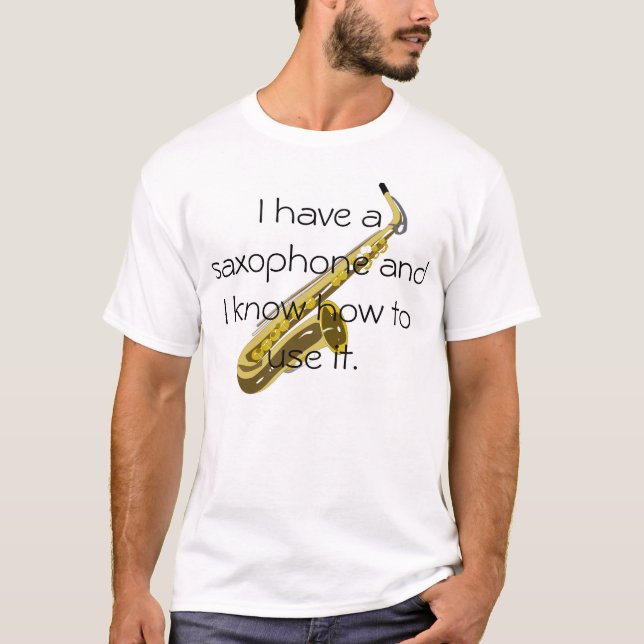 T-shirt J'ai un saxophone (Devant)