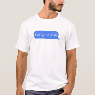 T-shirt J'ai un texte - Bulle de message texte bleu