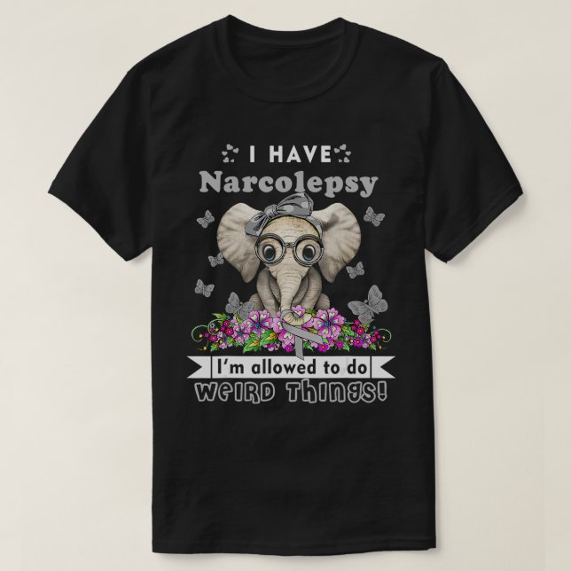 T-shirt J'ai une conscience de la Narcolepsie (Design devant)